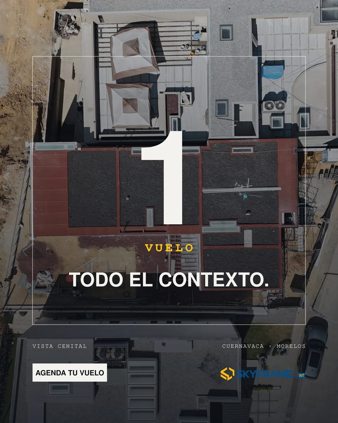 Toma cenital de techos de un inmueble